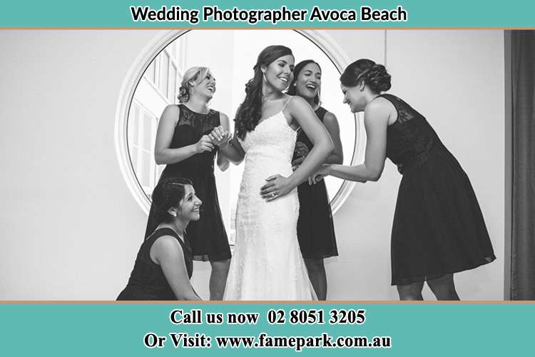 Photo of the Bride having a good laugh with the girls Avoca Beach