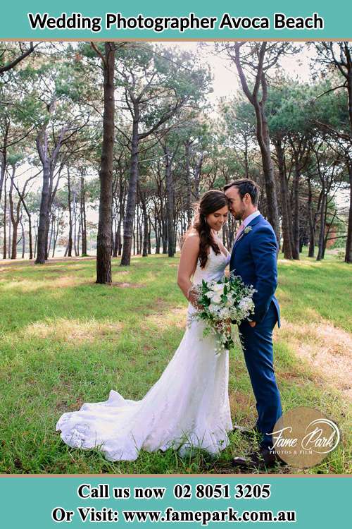 Photo of the Bride and the Groom at the yard Avoca Beach NSW 2251