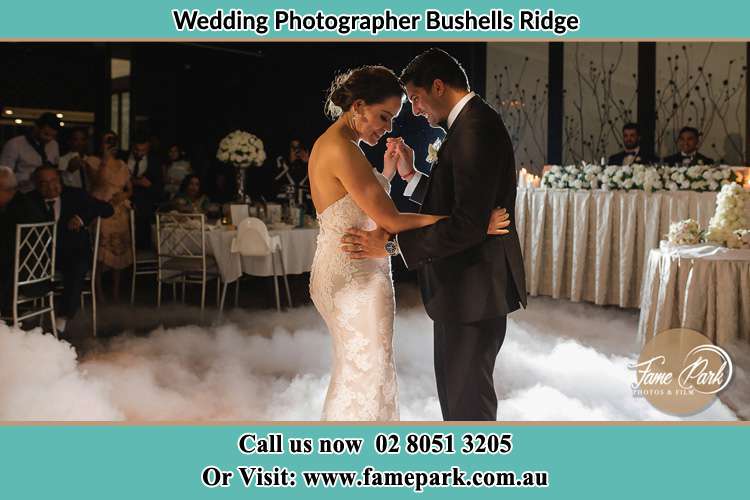 Photo of the Bride and Groom dancing Bushells Ridge