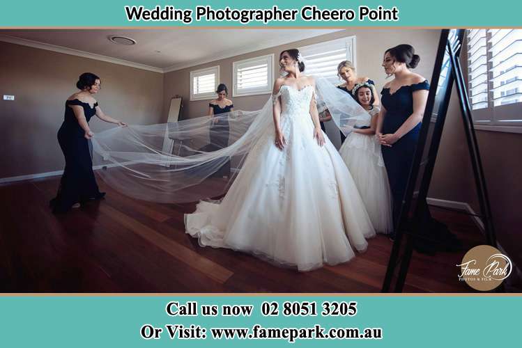 Photo of the Bride and the secondary sponsors preparing Cheero Point NSW 2083