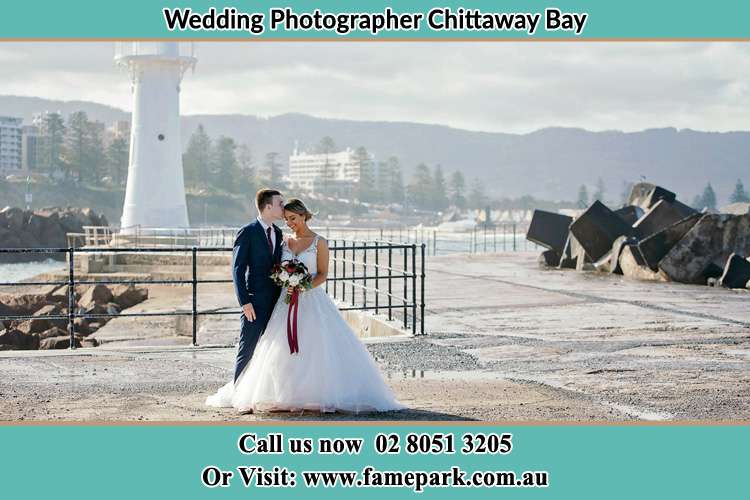 Photo of the Bride and Groom at the Watch Tower Chittaway Bay NSW 2261