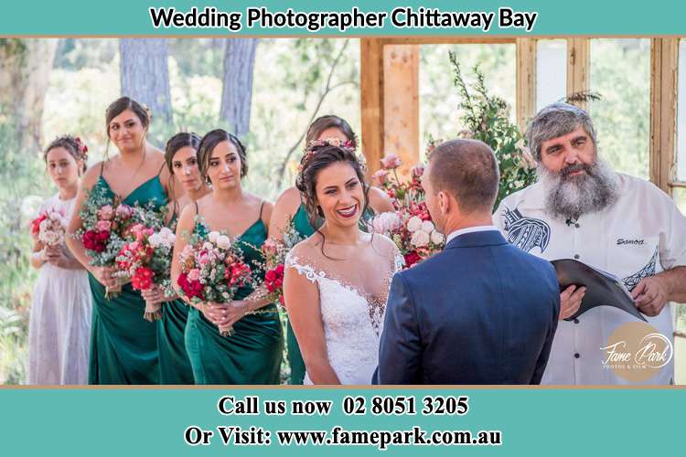 Photo of the Groom and the Bride during the matrimony Chittaway Bay NSW 2261