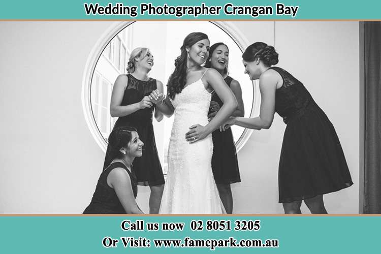 Photo of the Bride and the bridesmaids near the window Crangan Bay NSW 2259