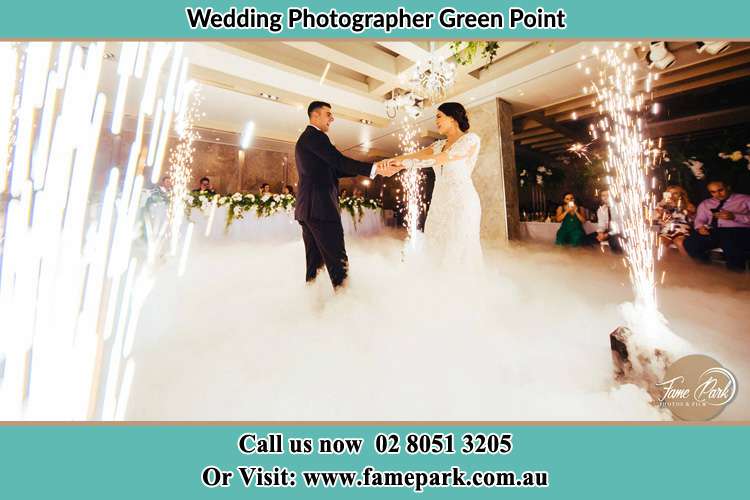 Photo of the Groom and the Bride dancing at the dance floor Green Point NSW 2251