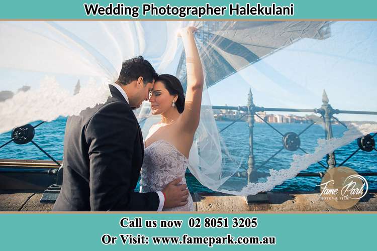 Photo of the Groom and the Bride kissing Halekulani NSW 2262