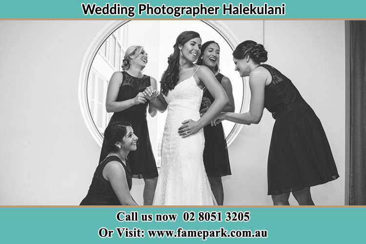 Photo of the Bride and the bridesmaids near the window Halekulani NSW 2262