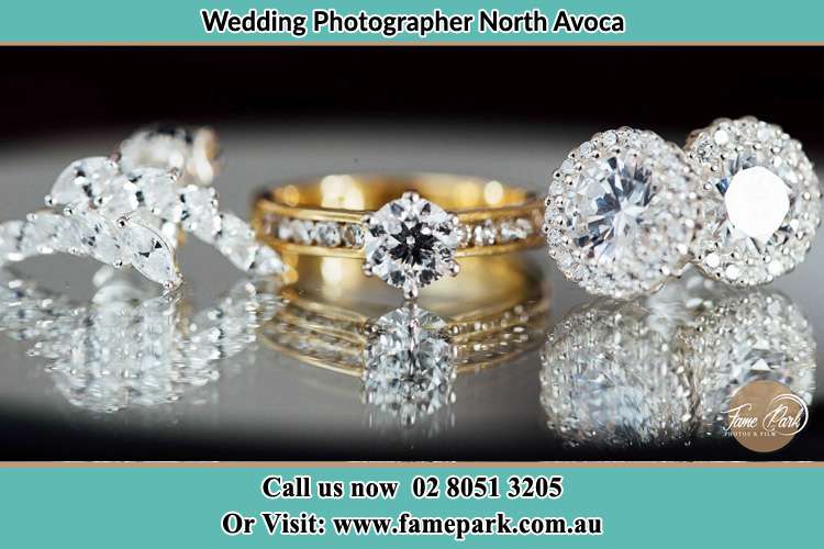 Photo of the Bride's cliff, ring and earrings North Avoca NSW 2260