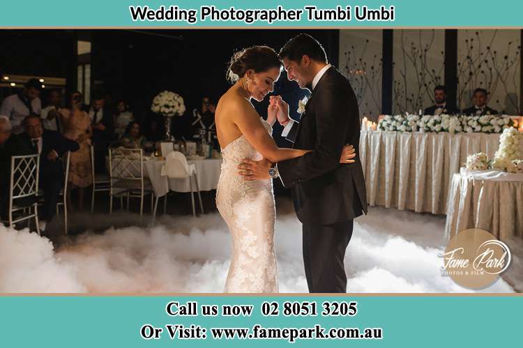 Photo of the Bride and the Groom dancing on the dance floor Tumbi Umbi NSW 2261