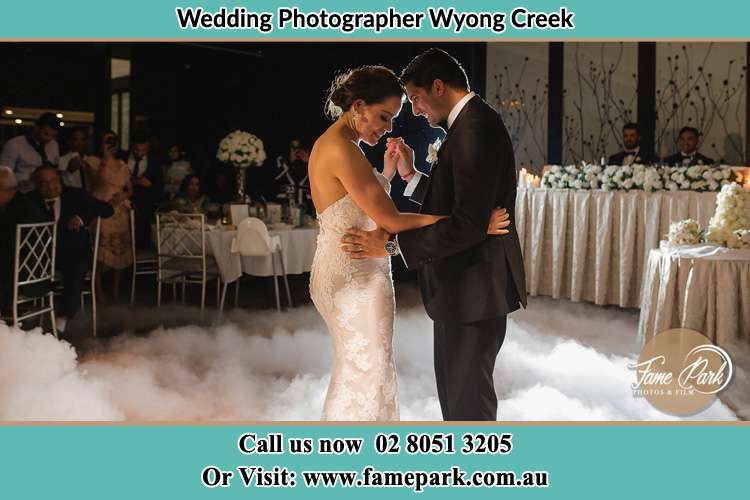 Photo of the Bride and the Groom dancing Wyong Creek NSW 2259